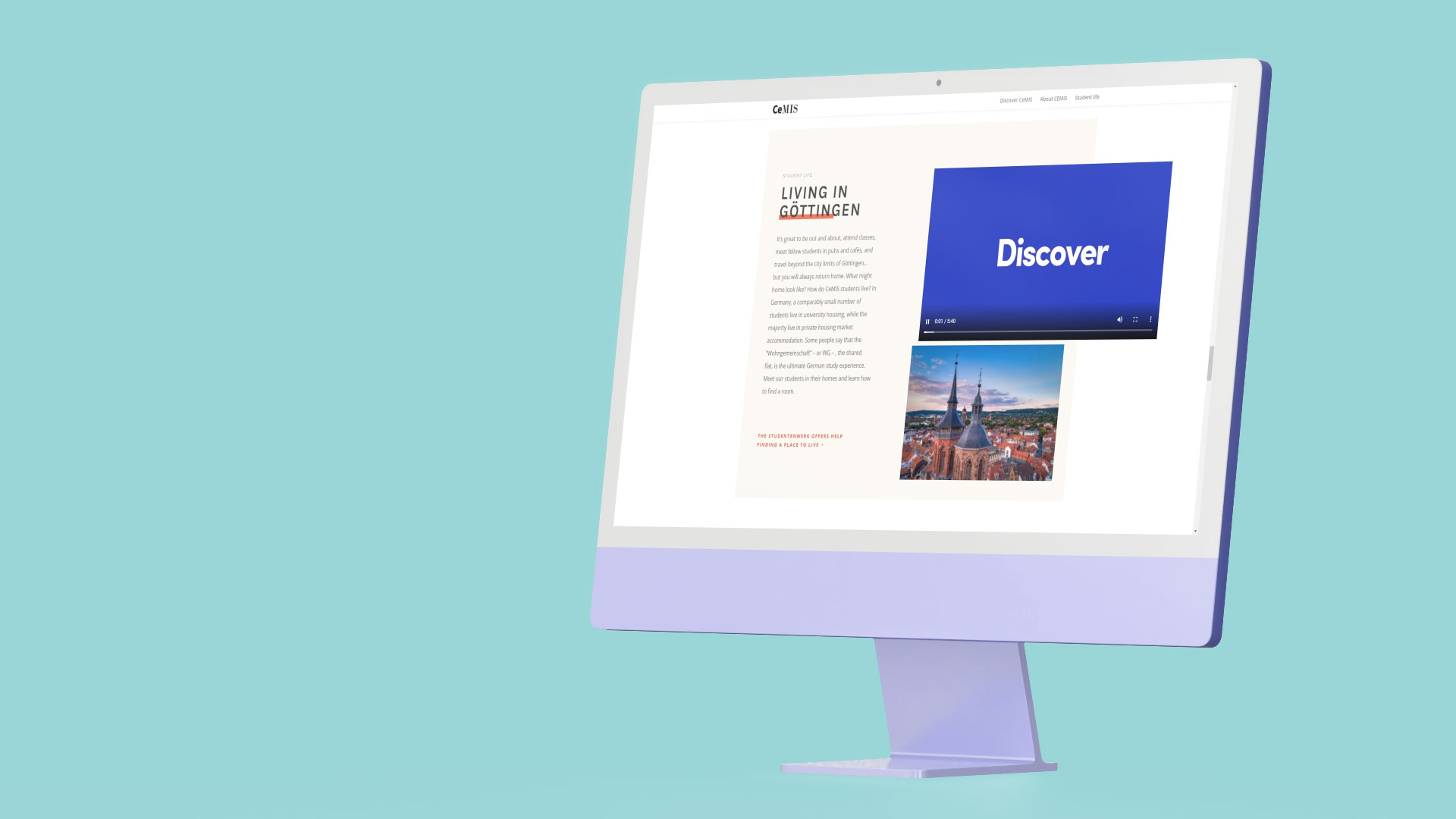 2 Ein Monitor der eine Webseite darstellt